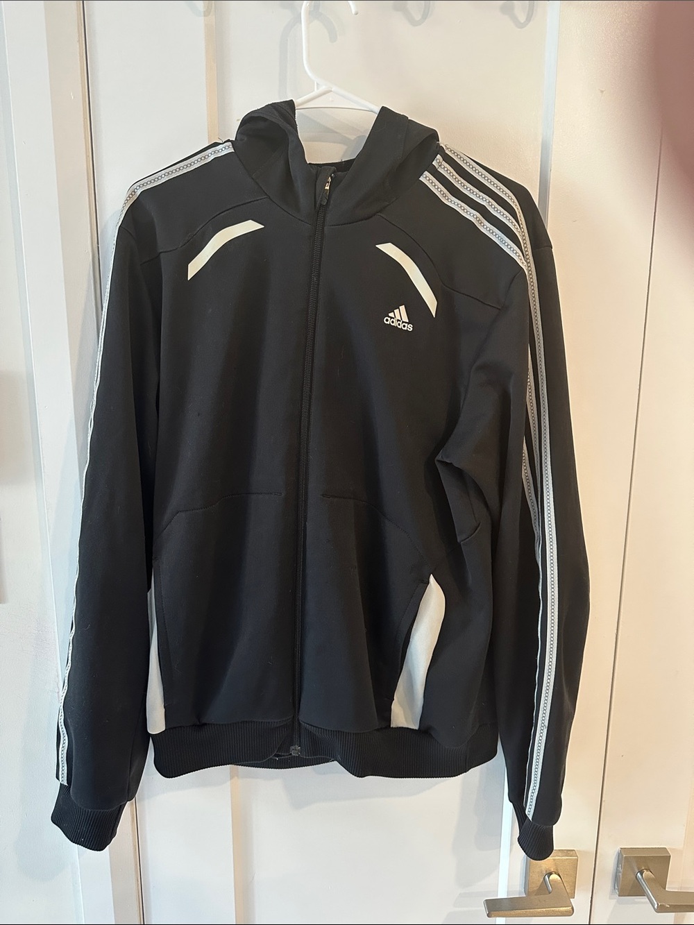 Adidas Men’s ClimaLite Edition Black Zip-Up Hoodie Jacket w/ Dual Pockets Size M